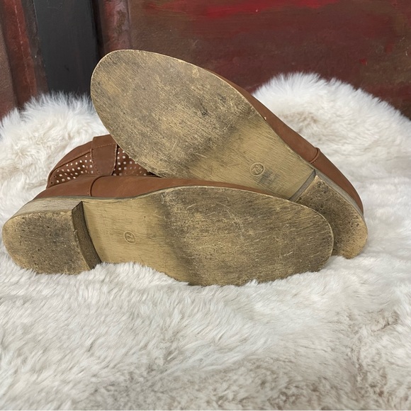 booties womens ankle boots leather 7.5 - Picture 6 of 9